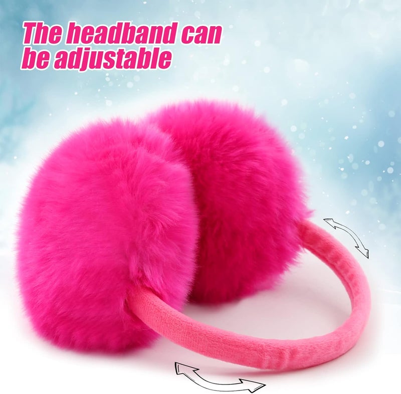 FSTEOE Winter Ear Muffs Women Warm Earmuff Girls Ear Warmers Soft Plush Outdoor Adjustable Ear Cover - Image 3